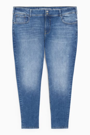 Damen - CLOCKHOUSE - Skinny Jeans - Mid Waist - Push-up-Effekt - jeansblau