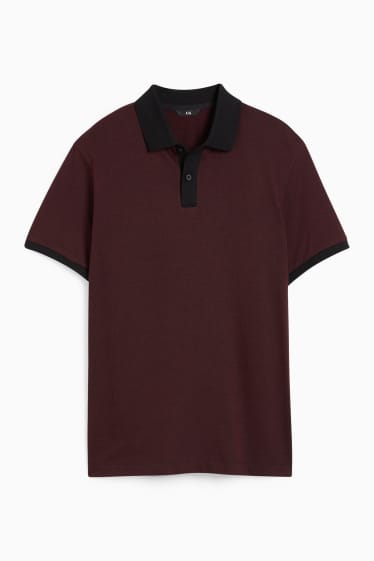 Herren - Poloshirt - bordeaux