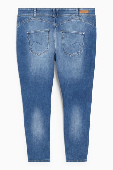 Damen - CLOCKHOUSE - Skinny Jeans - Mid Waist - Push-up-Effekt - jeansblau