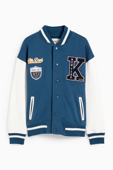 Kinder Buben - Collegejacke - blau