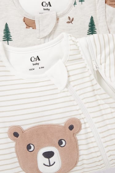 Unisex - Multipack 2er - Baby-Schlafsack - 6-18 Monate - hellbeige