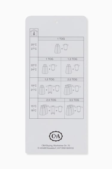 Unisex - Multipack 2er - Baby-Schlafsack - 6-18 Monate - hellbeige