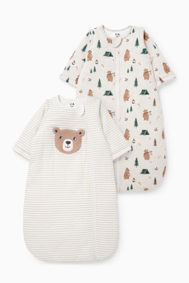 Unisex - Multipack 2er - Baby-Schlafsack - 6-18 Monate - hellbeige