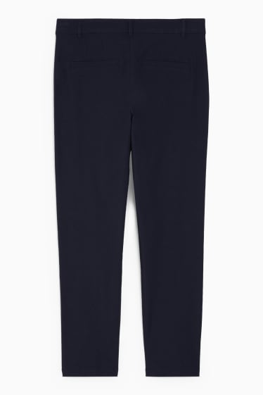 Donna - Pantaloni - vita media - slim fit - blu scuro