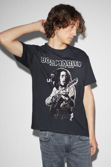 Hommes - T-shirt - Bob Marley - noir