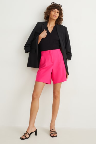 Damen - Bermudas - High Waist - pink