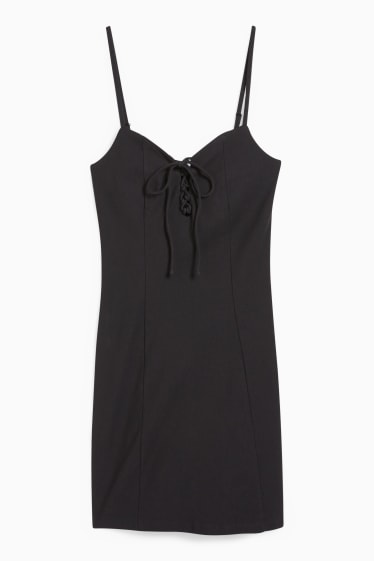 Damen - Figurbetontes Kleid - schwarz