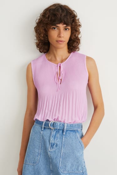 Damen - Chiffon-Bluse - hellviolett