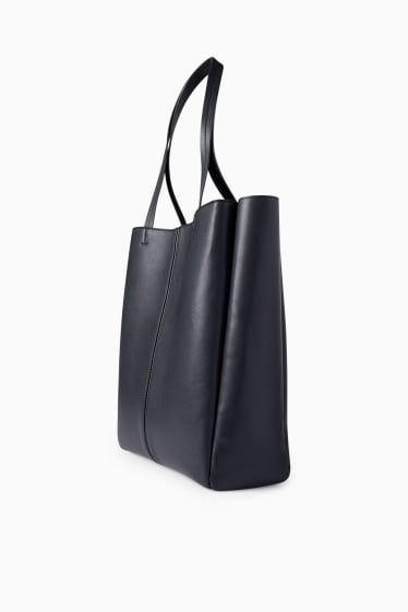 Femei - Geantă shopper - imitație de piele - negru