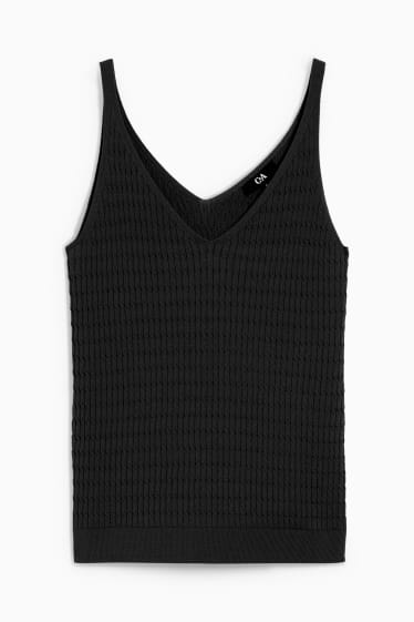 Women - Knitted top - black