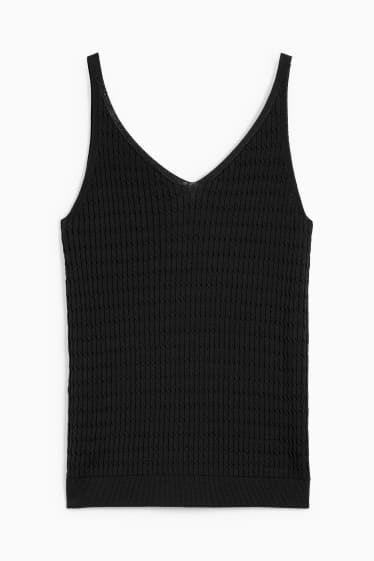 Women - Knitted top - black