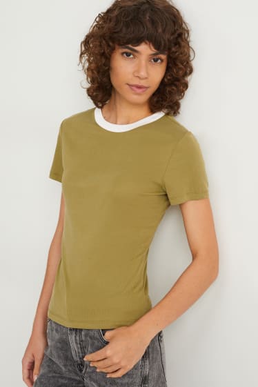 Damen - T-Shirt - khaki