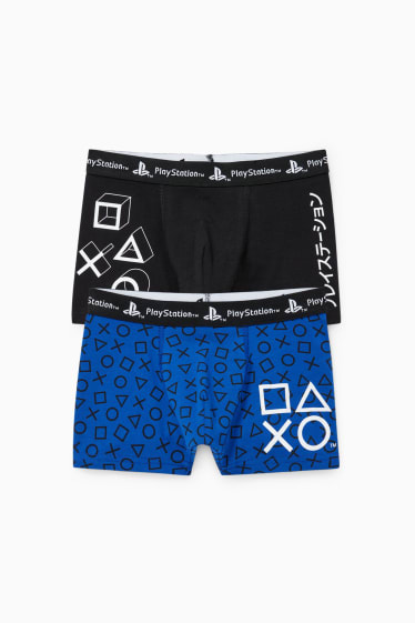 Enfants garçons - Lot de 2 - PlayStation - caleçons - bleu