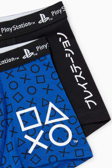 Enfants garçons - Lot de 2 - PlayStation - caleçons - bleu