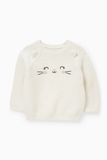 Baby Mädchen - Baby-Pullover - cremeweiß