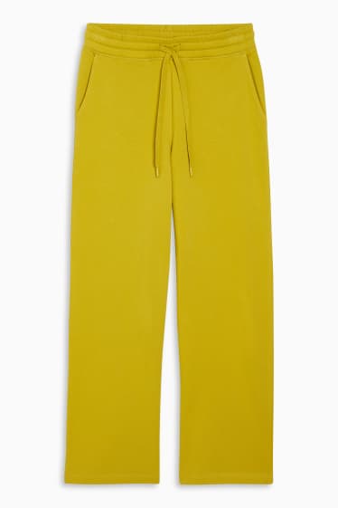 Donna - Pantaloni sportive basic - giallo