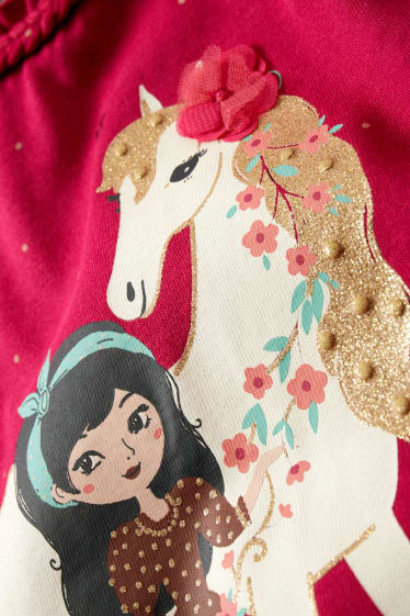 Kinder Mädchen - Langarmshirt - dunkelrosa