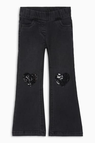 Kinder - Flared Jeans - dunkeljeansgrau