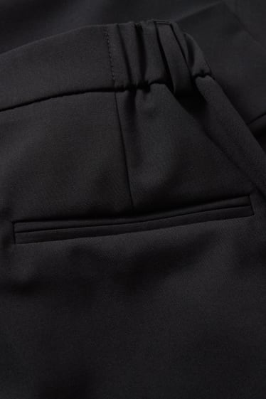 Dámské - Business kalhoty - mid waist - slim fit - Mix & Match - černá