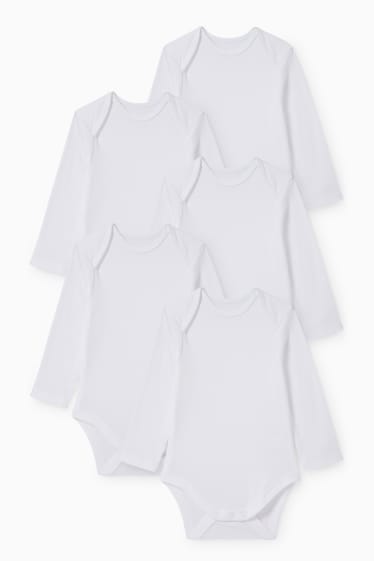 Bébés - Lot de 5 - bodys bébé - blanc