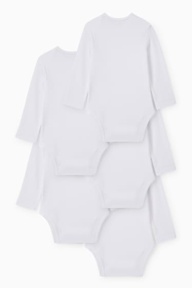 Bébés - Lot de 5 - bodys bébé - blanc