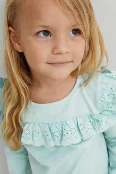 Kinder Mädchen - Langarmshirt - mintgrün