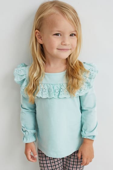 Kinder Mädchen - Langarmshirt - mintgrün