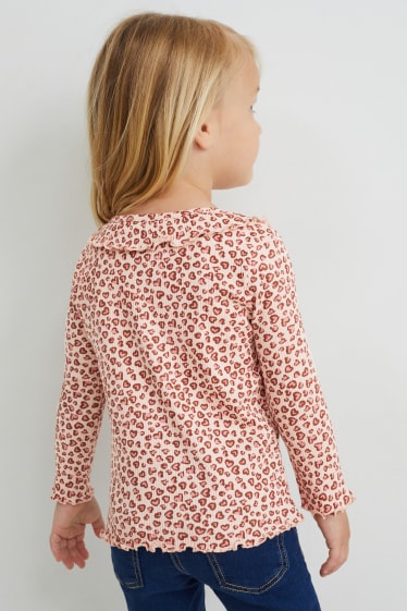 Enfants filles - Lot de 3 - hauts à manches longues - beige