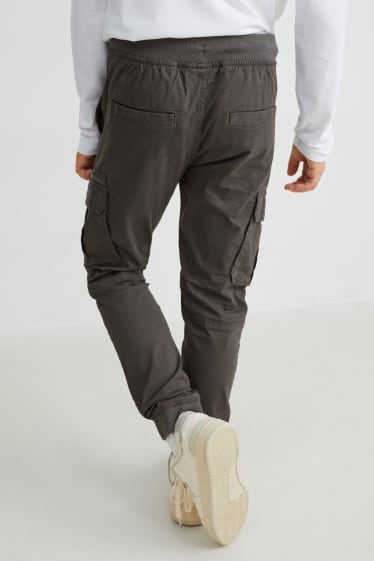 Enfants garçons - Pantalon cargo - gris foncé