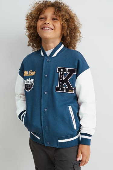 Enfants - Veste style universitaire - bleu