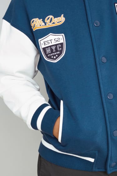 Kinder Buben - Collegejacke - blau