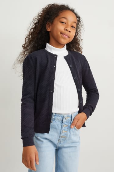 Kinderen: meisjes - Vest - donkerblauw
