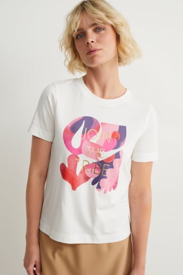 Femei - Tricou - alb-crem