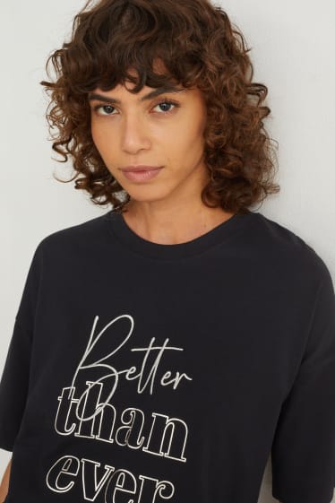 Damen - Oversized-T-Shirt - schwarz