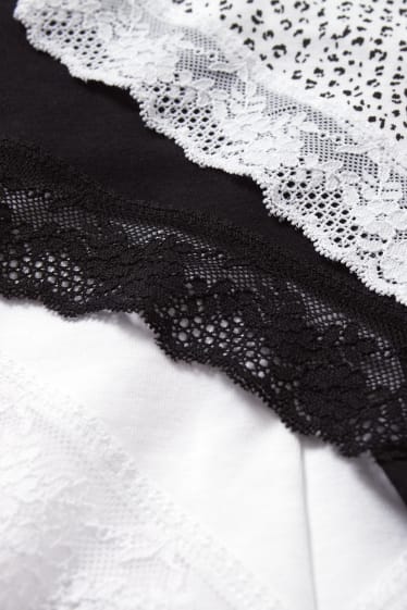 Donna - Confezione da 3 - coulotte - nero / bianco