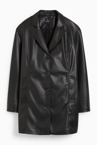 Women - CLOCKHOUSE - blazer - faux leather - black