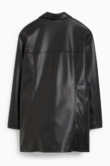 Women - CLOCKHOUSE - blazer - faux leather - black