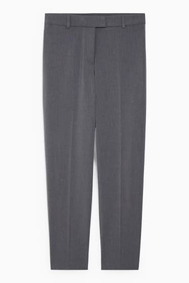 Femmes - Pantalon de bureau - mid waist - slim fit - Mix & Match - gris