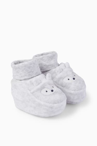 Baby: jongens - Baby-kruipschoentjes - grijs