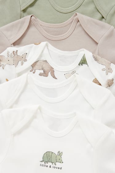 Unisex - Multipack 5er - Baby-Body - hellgrau