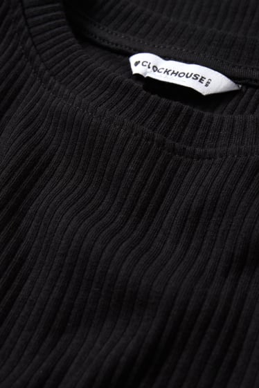 Femmes - CLOCKHOUSE - T-shirt court - noir