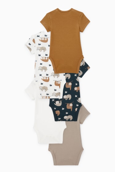 Baby Jungen - Multipack 5er - Baby-Body - hellgrau