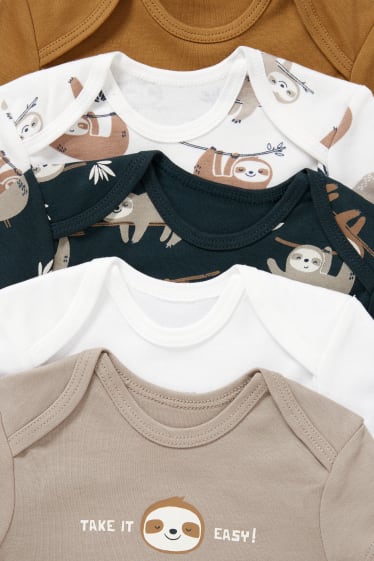 Baby Jungen - Multipack 5er - Baby-Body - hellgrau