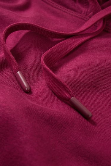 Femmes - Sweat à capuche basique - bordeaux