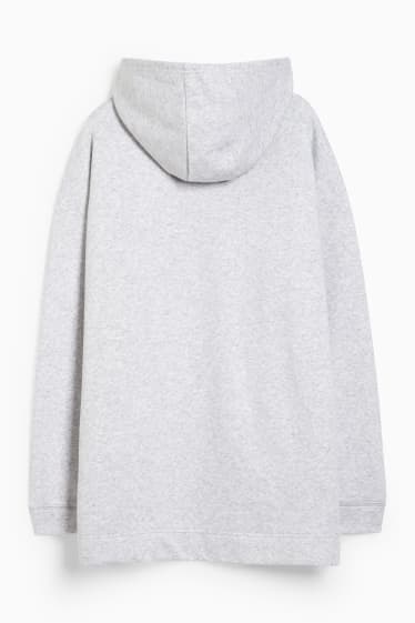 Damen - Basic-Hoodie - hellgrau-melange