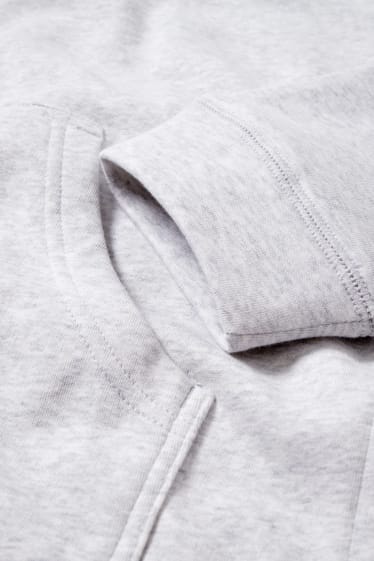 Dames - Basic hoodie - licht grijs-mix