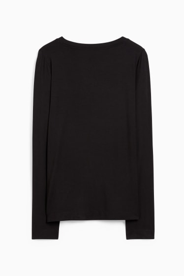Women - Basic long sleeve top - black