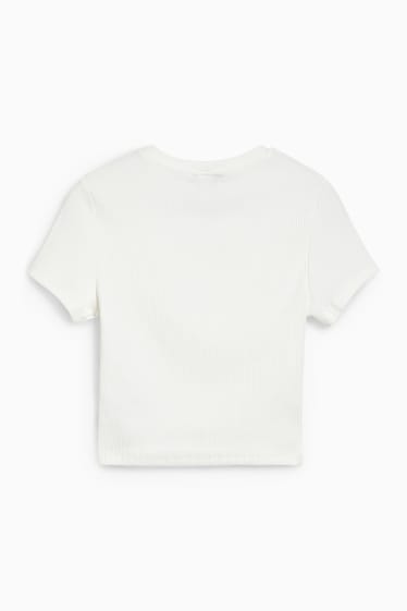 Femmes - CLOCKHOUSE - T-shirt court - blanc pur