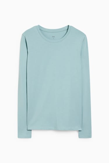 Damen - Basic-Langarmshirt - mintgrün