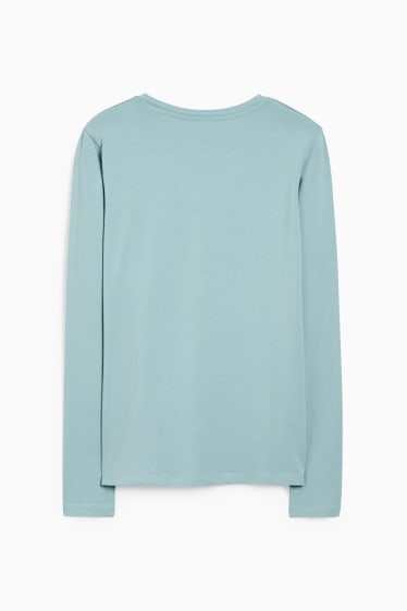 Damen - Basic-Langarmshirt - mintgrün